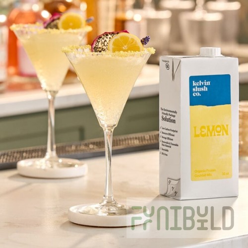 Kelvin Slush Co. Organic Frozen Lemon Cocktail Mix 32 fl. oz. - 6/Case