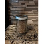 Ball 60000ZFP 8 oz. Half-Pint Regular Mouth Glass Canning Jar with Silver Metal Lid and Band - 12/Case