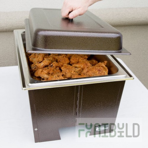 Sterno Full Size Copper Vein Fold Away Chafer with Lid and Full Size Pan