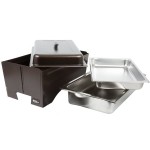 Sterno Full Size Copper Vein Fold Away Chafer with Lid and Full Size Pan Sterno Full Size Copper Vein Fold Away Chafer with Lid and Full Size Pan