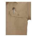 Mercer Culinary Metro Edge Unisex Khaki Short Sleeve Brewer / Work Shirt - 2XL
