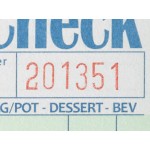 Choice 1 Part Green and White Guest Check with Beverage Lines and Top Guest Receipt - 50/Case