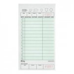 Choice 1 Part Green and White Guest Check with Beverage Lines and Top Guest Receipt - 50/Case