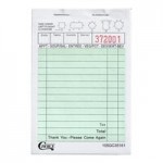 Choice 1 Part Green and White Guest Check with Beverage Lines and Top Guest Receipt - 50/Case