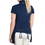 Chef Revival Navy Blue Poly-Cotton Customizable Bib Apron with 1 Pocket - 28 Chef Revival Navy Blue Poly-Cotton Customizable Bib Apron with 1 Pocket - 28