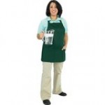 Chef Revival Navy Blue Poly-Cotton Customizable Bib Apron with 1 Pocket - 28 Chef Revival Navy Blue Poly-Cotton Customizable Bib Apron with 1 Pocket - 28