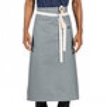 Uncommon Chef 3119 Gray Customizable 100% Cotton Canvas Marvel Bistro Apron with Natural Webbing and 1 Pocket - 33