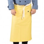 Uncommon Chef 3119 Gray Customizable 100% Cotton Canvas Marvel Bistro Apron with Natural Webbing and 1 Pocket - 33