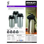 Service Ideas ErgoServ® 2.2 Liter Stainless Steel Lined Commercial Airpot with Lever 10-00180-008