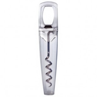 Franmara 3010-26 Traveler's Clear Customizable Plastic Corkscrew and Bottle Opener