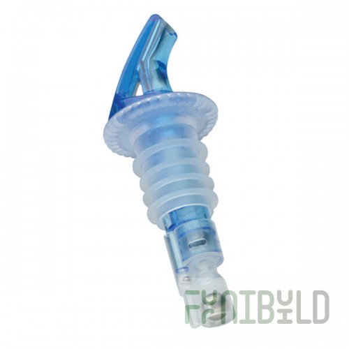 Precision Pours 14 BL 0.25 oz. Ocean Blue Measured Liquor Pourer - 12/Pack