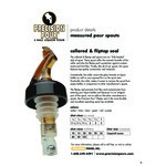 Precision Pours 112 BL C/F 1.5 oz. Ocean Blue Measured Liquor Pourer with Collar and Fliptop - 12/Pack
