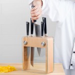 Mercer Culinary M19105 ZüM® 6-Piece Wood and Glass Knife Block Set Mercer Culinary M19105 ZüM® 6-Piece Wood and Glass Knife Block Set