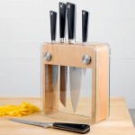 Mercer Culinary M19105 ZüM® 6-Piece Wood and Glass Knife Block Set Mercer Culinary M19105 ZüM® 6-Piece Wood and Glass Knife Block Set