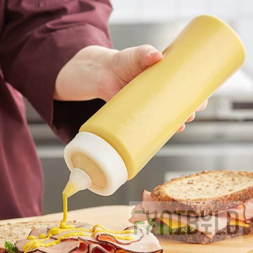 Vollrath 5124-13 Traex® 24 oz. Clear Single Tip Closeable Wide Mouth Squeeze Bottle