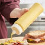Vollrath 5124-13 Traex® 24 oz. Clear Single Tip Closeable Wide Mouth Squeeze Bottle