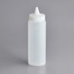Vollrath 5124-13 Traex® 24 oz. Clear Single Tip Closeable Wide Mouth Squeeze Bottle