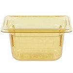 Vollrath 9094410 Super Pan® 1/9 Size Amber High Heat Plastic Food Pan - 4