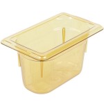 Vollrath 9094410 Super Pan® 1/9 Size Amber High Heat Plastic Food Pan - 4