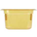 Vollrath 9094410 Super Pan® 1/9 Size Amber High Heat Plastic Food Pan - 4