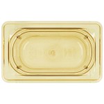 Vollrath 9094410 Super Pan® 1/9 Size Amber High Heat Plastic Food Pan - 4
