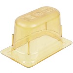 Vollrath 9094410 Super Pan® 1/9 Size Amber High Heat Plastic Food Pan - 4