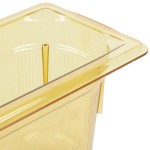 Vollrath 9094410 Super Pan® 1/9 Size Amber High Heat Plastic Food Pan - 4