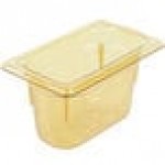 Vollrath 9094410 Super Pan® 1/9 Size Amber High Heat Plastic Food Pan - 4