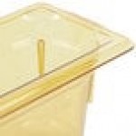Vollrath 9094410 Super Pan® 1/9 Size Amber High Heat Plastic Food Pan - 4