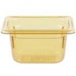 Vollrath 9094410 Super Pan® 1/9 Size Amber High Heat Plastic Food Pan - 4