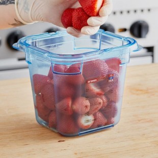 Araven 07798 1/6 Size Blue ABS Plastic Food Pan - 6