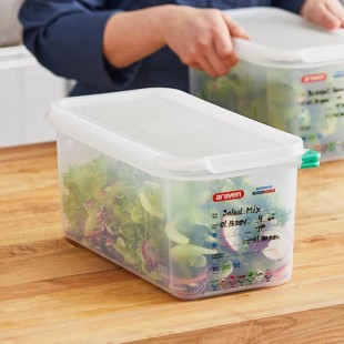 Araven 03031 1/3 Size Translucent Polypropylene Food Pan with Airtight Lid - 6