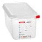 Araven 03031 1/3 Size Translucent Polypropylene Food Pan with Airtight Lid - 6 Araven 03031 1/3 Size Translucent Polypropylene Food Pan with Airtight Lid - 6