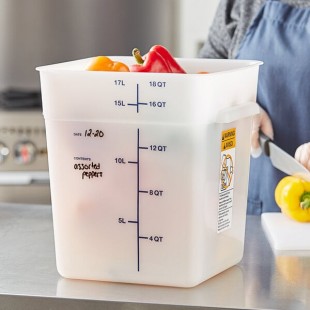 Vigor 18 Qt. White Square Polyethylene Food Storage Container Vigor 18 Qt. White Square Polyethylene Food Storage Container