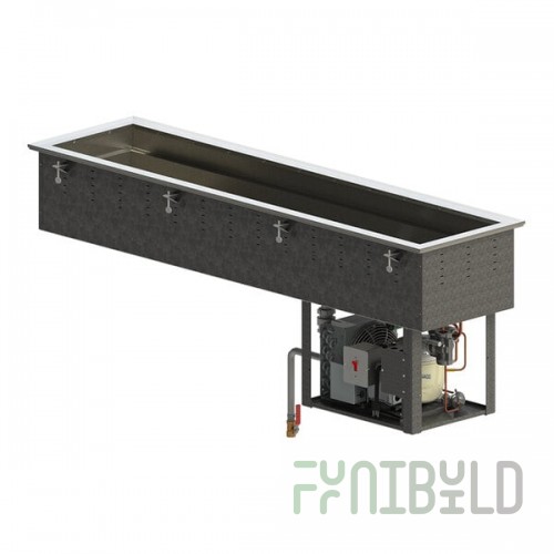 Vollrath FC-4CSP-02120-N NSF7 Two Pan Short Side Drop-In Refrigerated Cold Food Well - 120V