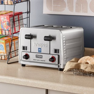 Waring WCT850RC Heavy Duty Switchable Bread and Bagel 4-Slice Commercial Toaster - 120V