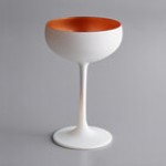 Stolzle Glisten from Global Tableware Collective 8 oz. Matte Black/Copper Coupe Glass - 6/Case Stolzle Glisten from Global Tableware Collective 8 oz. Matte Black/Copper Coupe Glass - 6/Case