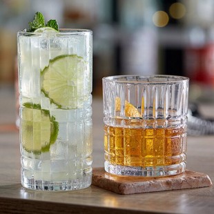 Acopa Madras Rocks / Old Fashioned and Highball Glass Set - 24/Set