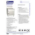 Pitco® FBG18-SSTC Natural Gas 42-65 lb. Flat Bottom Floor Fryer with Solid State Thermostatic Controls - 100,000 BTU
