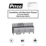 Pitco® FBG18-SSTC Natural Gas 42-65 lb. Flat Bottom Floor Fryer with Solid State Thermostatic Controls - 100,000 BTU