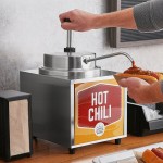 Carnival King WPLL35 3.5 Qt. Warmer with Pump, Inset, Lid, and Ladle - 120V, 550W