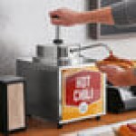 Carnival King WPLL35 3.5 Qt. Warmer with Pump, Inset, Lid, and Ladle - 120V, 550W