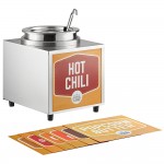 Carnival King WPLL35 3.5 Qt. Warmer with Pump, Inset, Lid, and Ladle - 120V, 550W