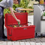 CaterGator CG100RED Red 110 Qt. Rotomolded Outdoor Cooler / Ice Chest