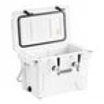 CaterGator JB20WH2 White 2 Faucet 21 Qt. Insulated Jockey Box with 65 ft. Coils