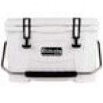 CaterGator JB20WH2 White 2 Faucet 21 Qt. Insulated Jockey Box with 65 ft. Coils