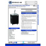 Beverage-Air DD24HC-1-B Single Tap Kegerator Beer Dispenser - Black, (1) 1/2 Keg Capacity
