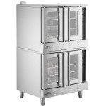 MainStreet Equipment EC2-C Double Deck Electric Full Size Convection Oven with Legs - 208V, 3 / 1 Phase, 11 kW