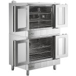 MainStreet Equipment EC2-C Double Deck Electric Full Size Convection Oven with Legs - 208V, 3 / 1 Phase, 11 kW
