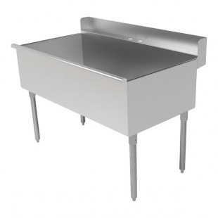 Advance Tabco 6-41-24D 600 Series 16-Gauge Type 304 Stainless Steel One Compartment Rear Deck Budget Sink - 24 Advance Tabco 6-41-24D 600 Series 16-Gauge Type 304 Stainless Steel One Compartment Rear Deck Budget Sink - 24